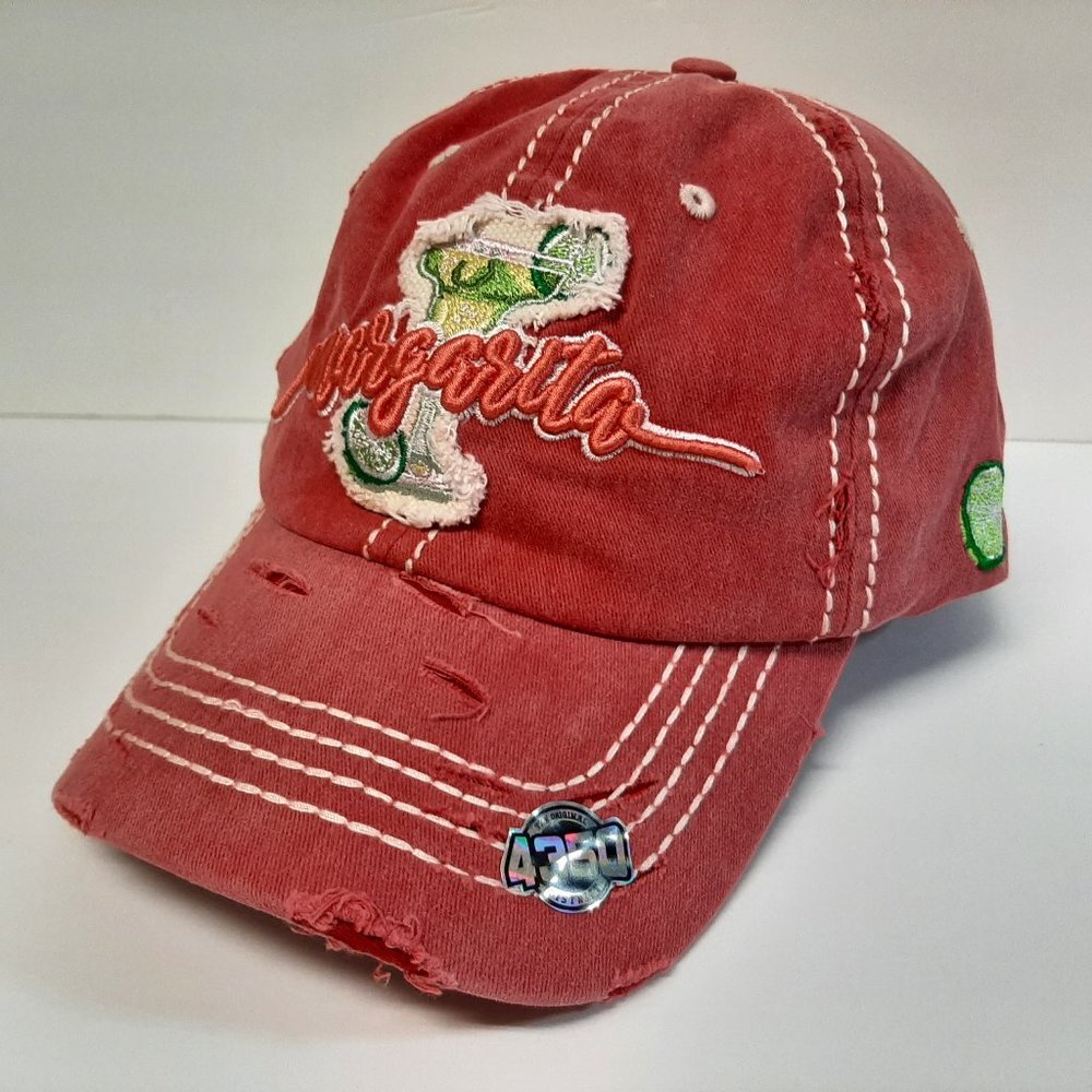 MARGARITA Women's Relaxed Distressed Cap Salmon